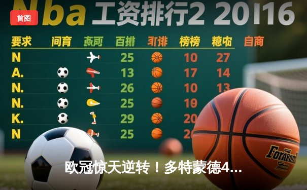 欧冠惊天逆转！多特蒙德4-2淘汰巴黎，胡梅尔斯头槌定乾坤